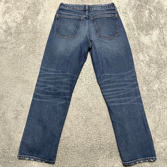 Madewell Maternity Jeans Womens 27 (30x26) Blue Classic Straight Stretch Cropped - Picture 4 of 12